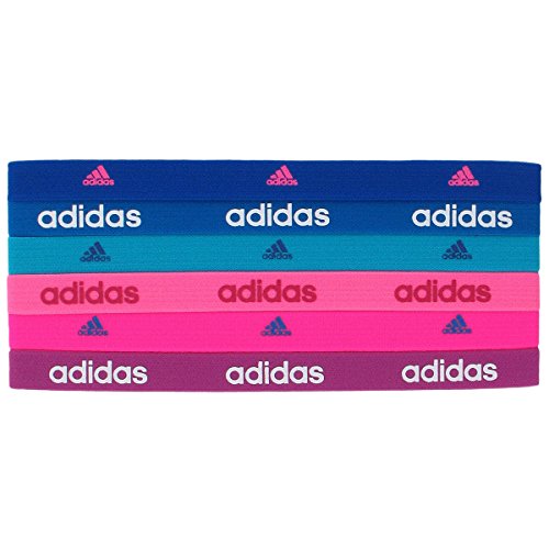 0716106750021 - ADIDAS WOMEN'S SIDESPIN HAIRBAND (6-PACK), BOLD BLUE/BLUE/AQUA/CLEAR PINK/SOLAR PINK/MAGENTA, ONE SIZE