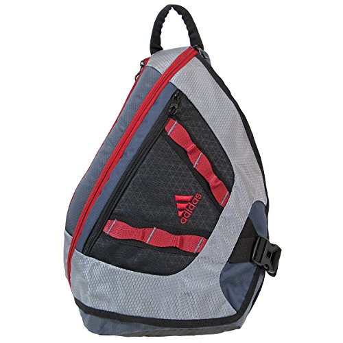 0716106750779 - ADIDAS CAPITAL SLING BACKPACK, DEEPEST SPACE GREY/SCARLET, ONE SIZE