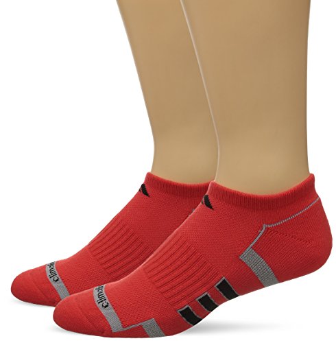 0716106772313 - ADIDAS MEN'S CLIMALITE II NO SHOW SOCKS (2 PACK), ONE SIZE, POWER RED/BLACK/BLAC