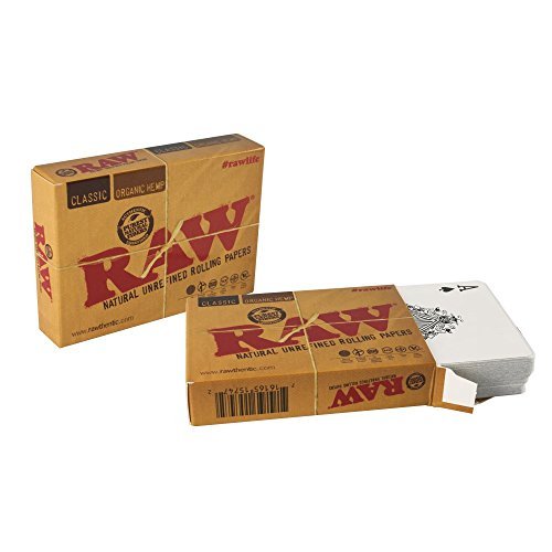 0716165157472 - RAW NATURAL UNREFINED ROLLING PAPERS PLAYING CARDS
