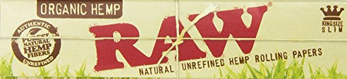 0716165174219 - RAW KING SIZE ORGANIC CIGARETTE ROLLING PAPERS, 4 PACKS