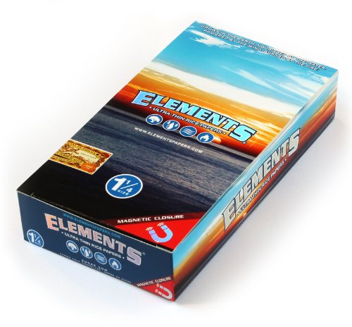 0716165177302 - 25 ELEMENTS THIN ROLLING PAPER- 1 1/4 SIZE BOX OF 25PK 1.25
