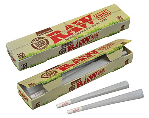 0716165202462 - RAW ORGANIC UNREFINED PRE-ROLLED CONE 32 PACK (KING SIZE)