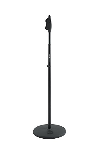 0716408532745 - GATOR CASES FRAMEWORKS 12 ROUND BASE MICROPHONE STAND WITH DELUXE ONE-HAND