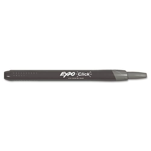0071641010598 - EXPO CLICK RETRACTABLE LOW-ODOR DRY ERASE MARKERS, FINE POINT, 12-PACK, BLACK