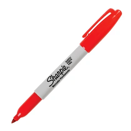 0071641300026 - SHARPIE FINE POINT RED PERMANENT MARKERS (PACK OF 12)