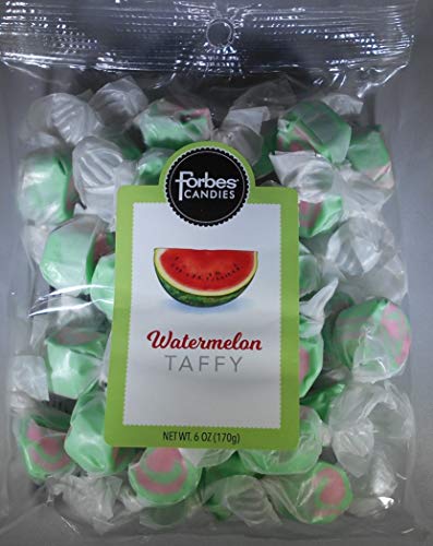 0716611060608 - FORBES CANDIES WATERMELON SALT WATER TAFFY, 6-OUNCES, RED