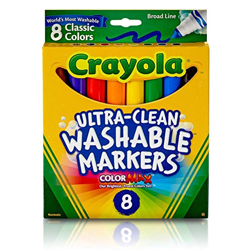 0071662078089 - CRAYOLA BROAD-LINE NONTOXIC WASHABLE MARKERS (PACK OF EIGHT)
