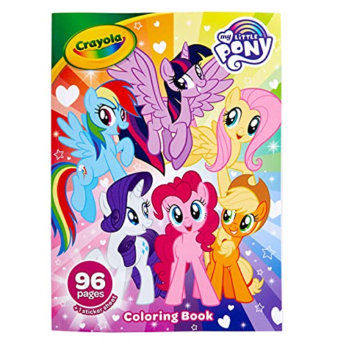 0071662126445 - CRAYOLA MY LITTLE PONY COLORING BOOK WITH STICKERS, GIFT FOR GIRLS AND BOYS, 96 PAGES, AGES 3, 4, 5, 6