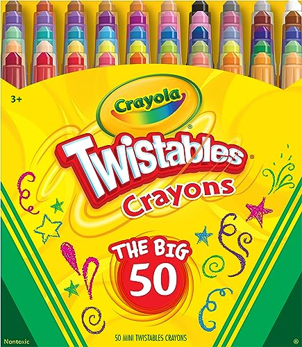 0071662134204 - CRAYOLA TWISTABLES CRAYONS COLORING SET, KIDS CRAFT SUPPLIES, GIFT, 50 COUNT