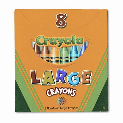 0071662200800 - LARGE CRAYONS, 16 COLORS/BOX 8 COLORS