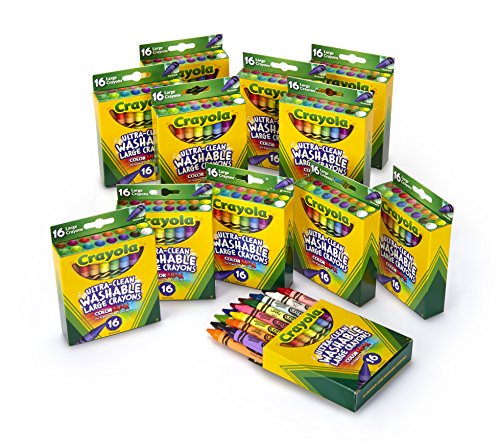 0071662460006 - CRAYOLA; ULTRA-CLEAN; LARGE CRAYONS; ART TOOLS; 12 PACKS OF 16 CT. CRAYONS; BRIGHT, BOLD WASHABLE COLORS