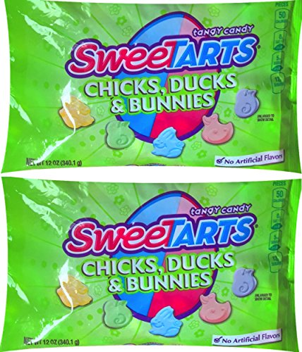 0716669258552 - SWEETARTS EASTER CANDY CHICKS, DUCKS, & BUNNIES TANGY CANDY 12 OZ (PACK OF 2)