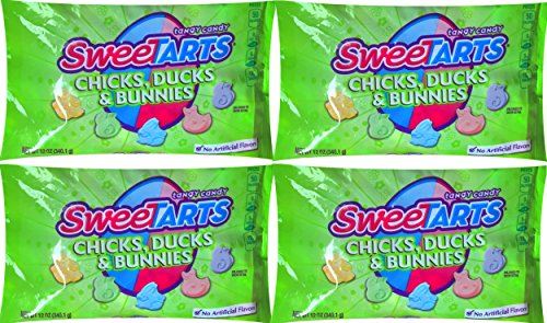 0716669258569 - SWEETARTS EASTER CANDY CHICKS, DUCKS, & BUNNIES TANGY CANDY 12 OZ (PACK OF 4)