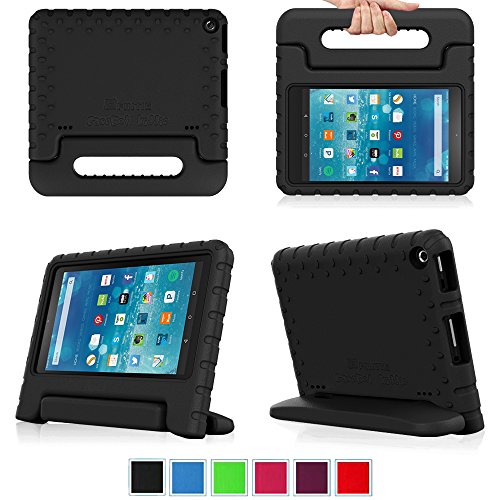 0716715283101 - FINTIE FIRE HD 8 2015 CASE - KIDDIE SERIES LIGHT WEIGHT SHOCK PROOF CONVERTIBLE HANDLE STAND COVER KIDS FRIENDLY FOR AMAZON FIRE HD 8 TABLET (FIRE 8 HD DISPLAY 5TH GENERATION - 2015 RELEASE), BLACK