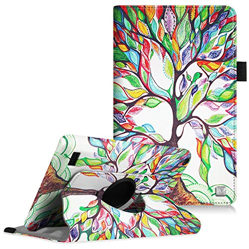 0716715283453 - FINTIE ROTATING CASE FOR FIRE 7 2015 - PREMIUM PU LEATHER 360 DEGREE ROTATING COVER SWIVEL STAND FOR AMAZON FIRE 7 TABLET (WILL ONLY FIT FIRE 7 DISPLAY 5TH GENERATION - 2015 RELEASE), LOVE TREE