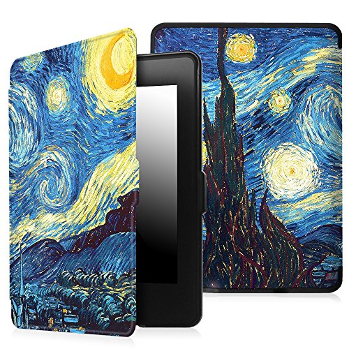 0716715288274 - FINTIE SMARTSHELL CASE FOR KINDLE PAPERWHITE - THE THINNEST AND LIGHTEST LEATHER COVER FOR ALL-NEW AMAZON KINDLE PAPERWHITE (FITS ALL VERSIONS: 2012, 2013, 2014 AND 2015 NEW 300 PPI), STARRY NIGHT