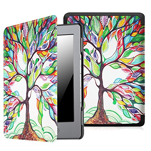 0716715288328 - FINTIE ULTRASLIM CASE FOR KINDLE 5 & KINDLE 4 - THE THINNEST AND LIGHTEST PU LEATHER COVER WITH MAGNET CLOSURE (ONLY FIT KINDLE WITH 6'' E INK DISPLAY, DOES NOT FIT PAPERWHITE OR TOUCH), LOVE TREE