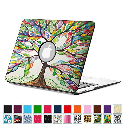0716715296101 - FINTIE MACBOOK AIR 13 INCH CASE - PREMIUM VEGAN LEATHER COATED HARD SHELL PROTECTIVE CASE COVER FOR APPLE MACBOOK AIR 13.3 (A1466 / A1369), LOVE TREE
