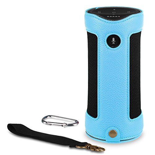 0716715298228 - FINTIE CARRYING CASE FOR AMAZON TAP - PREMIUM VEGAN LEATHER PROTECTIVE SLING COVER WITH REMOVABLE HOLDING STRAP + CARABINER KEYCHAIN FOR AMAZON TAP BLUETOOTH PORTABLE SPEAKER, BLUE