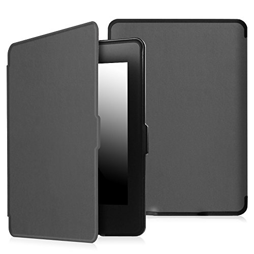 0716715322183 - FINTIE SMARTSHELL CASE FOR KINDLE PAPERWHITE - THE THINNEST AND LIGHTEST LEATHER COVER FOR ALL-NEW AMAZON KINDLE PAPERWHITE (FITS ALL VERSIONS: 2012, 2013, 2014 AND 2015 NEW 300 PPI), SPACE GRAY