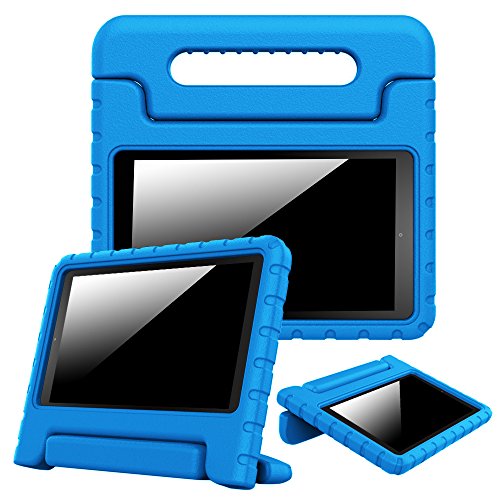 0716715376643 - FINTIE CASE FOR ALL-NEW AMAZON FIRE HD 8 (6TH GEN 2016 RELEASE), SHOCK PROOF LIGHT WEIGHT CONVERTIBLE HANDLE STAND COVER KIDS FRIENDLY FOR FIRE HD 8 TABLET (2016 6TH GEN ONLY), BLUE