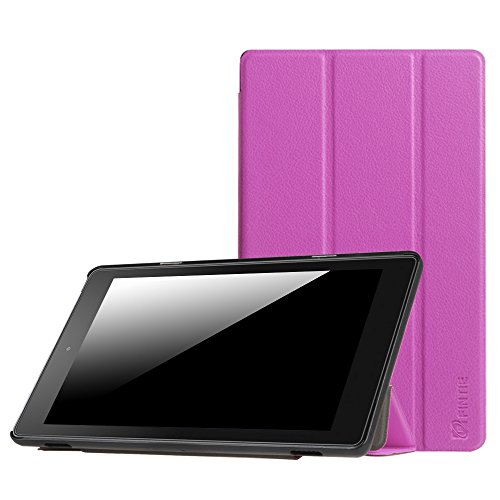 0716715380183 - FINTIE SLIM SHELL CASE FOR AMAZON FIRE HD 8 (PREVIOUS GENERATION - 6TH) 2016 RELEASE, SUPER SLIM LIGHTWEIGHT STANDING COVER WITH AUTO WAKE / SLEEP, VIOLET