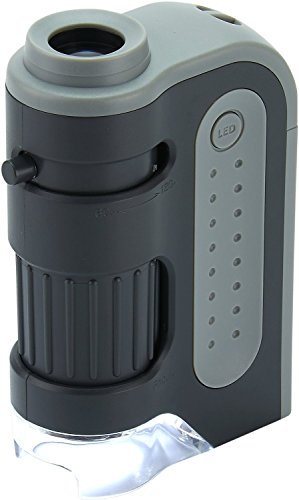 0716878388330 - CARSON MICROBRITE PLUS 60X-120X POWER LED LIGHTED POCKET MICROSCOPE (MM-300)