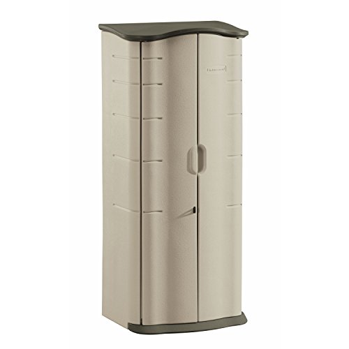 0071691248033 - RUBBERMAID PLASTIC VERTICAL OUTDOOR STORAGE SHED, 17-CUBIC FOOT: 25 X 30 X 72 INCHES (FG374901OLVSS)