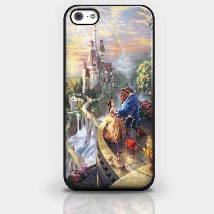 0716977356698 - BEAUTY AND THE BEAST IN THE CASTLE FOR IPHONE AND SAMSUNG GALAXY CASE (IPHONE 5/5S BLACK)