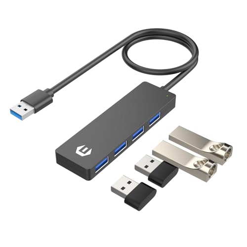 0717025831143 - TOTU USB 3.0 HUB, 4 PORT USB HUB EXTRA LIGHT DATA HUB USB ADAPTER, 5GBPS TRANSFER SPEED FOR LAPTOPS, USB FLASH DRIVES AND MORE