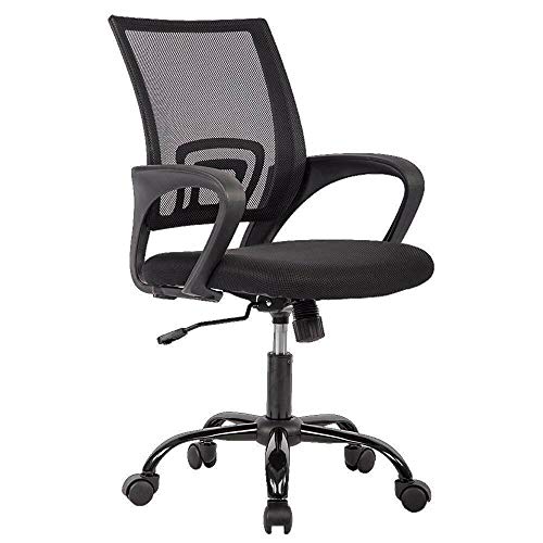 0717049506874 - OFFICE CHAIR ERGONOMIC DESK CHAIR MESH COMPUTER CHAIR LUMBAR SUPPORT MODERN EXECUTIVE ADJUSTABLE STOOL ROLLING SWIVEL CHAIR FOR BACK PAIN, BLACK