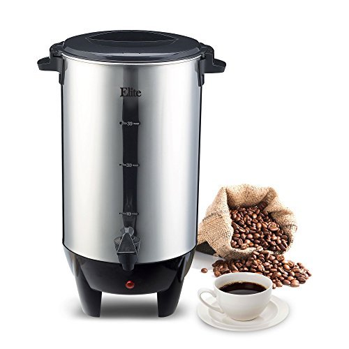 0717056123569 - ELITE CUISINE CCM-30 MAXI-MATIC 30 CUP COFFEE URN, STAINLESS STEEL