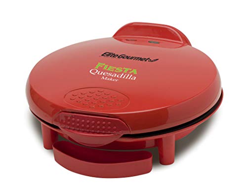 0717056130000 - ELITE GOURMET EQD-118 MEXICAN TACO TUESDAY QUESADILLA MAKER, EASY-SLICE 6-WEDGE, GRILLED CHEESE, 11 INCH, RED