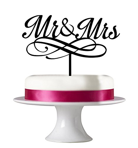 0717080453199 - ZZP MR & MRS INFINITY WEDDING CAKE TOPPER,ACRYLIC PERSONALIZED WEDDING GIFTS FOR GROOM BRIDE