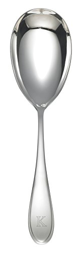0717182452366 - YAMAZAKI MONOGRAMMED EXTRA LARGE STAINLESS STEEL SERVING SPOON, INITIAL K