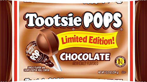 0071720007662 - TOOTSIE POPS TOOTSIE ROLL POPS CHOCOLATE FLAVOR LIMITED EDITION, SINGLE FLAVOR LOLLIPOP, 13.2 OUNCE BAG, 13.2 OUNCE