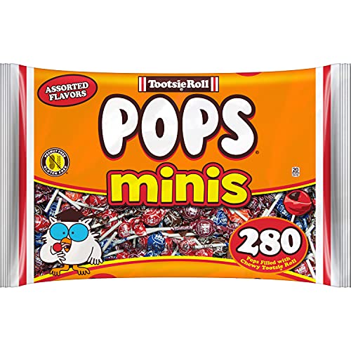 0071720048245 - TOOTSIE POPS ROLL MINI WITH CHOCOLATEY CENTER, 280 COUNT, 50.37 OUNCE BAG, 18 FLAVORS, MULTI