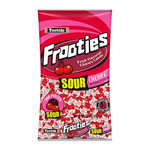 0071720078587 - SOUR CHERRY FROOTIES - TOOTSIE ROLL CHEWY CANDY - 360 PIECE COUNT, 38.8 OZ BAG