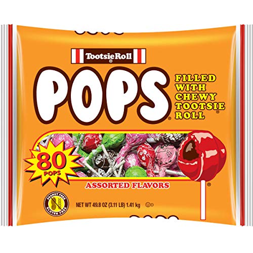 0071720357477 - TOOTSIE ROLL POPS ASSORTED FLAVORS, 80 COUNT BAG