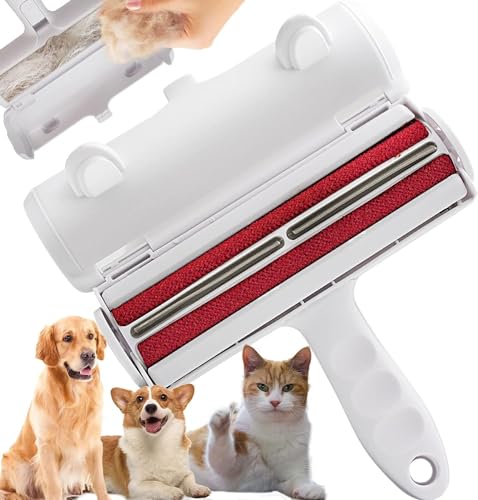 0717214937090 - ULTIMATE PET HAIR REMOVAL TOOL - LINT ROLLER FOR MAXIMUM FUR CLEANING FROM COUCH, FURNITURE & CARPET. REUSABLE, COST-EFFECTIVE DOG & CAT HAIR REMOVER FOR CAR SEAT WITH SELF-CLEANING BASE