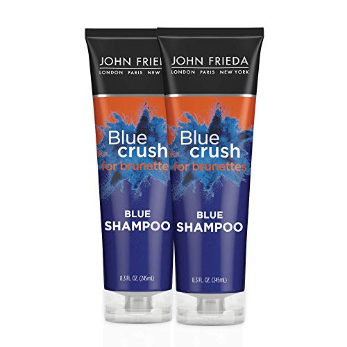 0717226276538 - JOHN FRIEDA BLUE CRUSH FOR BRUNETTES BLUE SHAMPOO, 8.3 FL OUNCES, NEUTRALIZES BRASSY TONES, TONING SHAMPOO FOR COLOR TREATED AND NATURAL BRUNETTE HAIR (PACK OF 2)