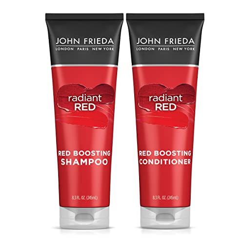 0717226281952 - JOHN FRIEDA RED ENHANCING SHAMPOO & CONDITIONER BUNDLE, RADIANT RED SHAMPOO & CONDITIONER FOR RED HAIR, HELPS ENHANCE RED HAIR SHADES, WITH POMEGRANATE AND VITAMIN E