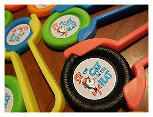 0717353450344 - 12 DR. SEUSS DISK SHOOTERS~ BIRTHDAY PARTY FAVOR TREAT, AWARD, CAT IN THE HAT