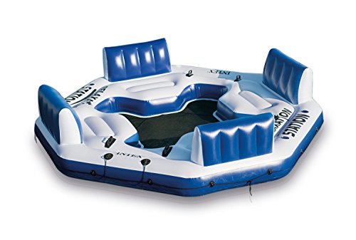 0717353494928 - RELAXATION STATION ISLAND INFLATABLE OASIS LOUNGE FLOATING SWIMMING POOL RAFT