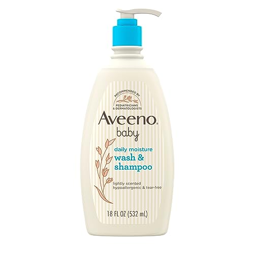 7173625059531 - AVEENO BABY DAILY MOISTURE GENTLE BODY WASH & SHAMPOO WITH OAT EXTRACT, 2-IN-1 BABY BATH WASH & HAIR SHAMPOO, TEAR- & PARABEN-FREE FOR HAIR & SENSITIVE SKIN, LIGHTLY SCENTED, 18 FL. OZ