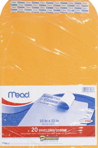 7174117230933 - MEAD PRESS-IT SEAL-IT ENVELOPES, 10 X 13 INCHES, OFFICE PACK 20 COUNT