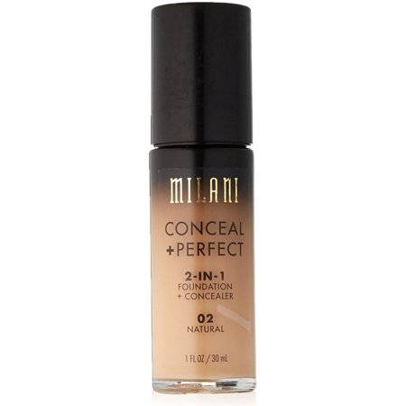 0717489700023 - MILANI CONCEAL + PERFECT 2-IN-1 FOUNDATION + CONCEALER - 02 NATURAL