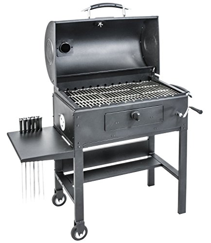 0717604162002 - BLACKSTONE CHARCOAL GRILL, BARBECUE, SMOKER, WITH AUTOMATIC ROTISSERIE, BLACKSTONE 3-IN-1 KABOB