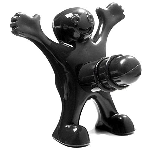 0717630482778 - LBS BEVERAGE BOTTLE STOPPERS,SIR PERKY NOVELTY BOTTLE STOPPER-LIFETIME GUARANTEE! (STOPPER BLACK)